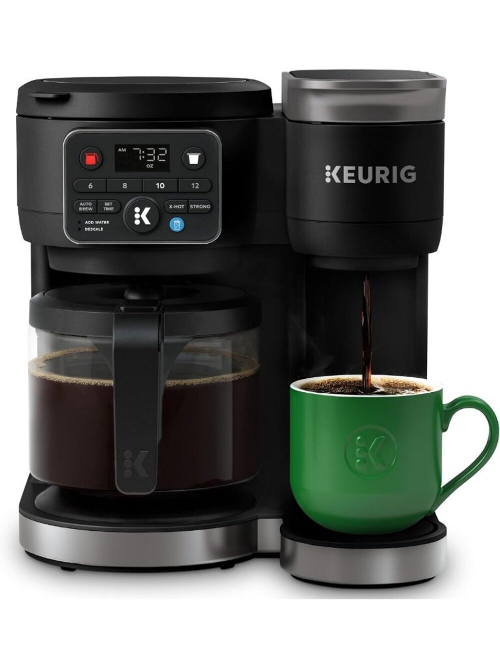 Single Serve & Carafe Coffee Maker with MultiStream Technology, 72oz Reservoir
